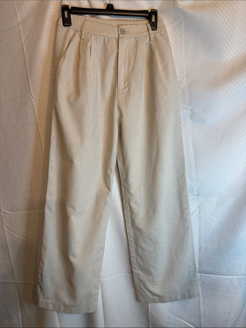 Cider linen blend pleated two pocket trousers in a size xs